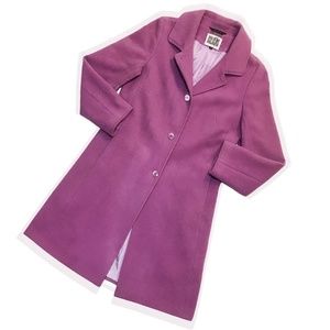 VINTAGE BILL BLASS LAVENDER WOOL COAT